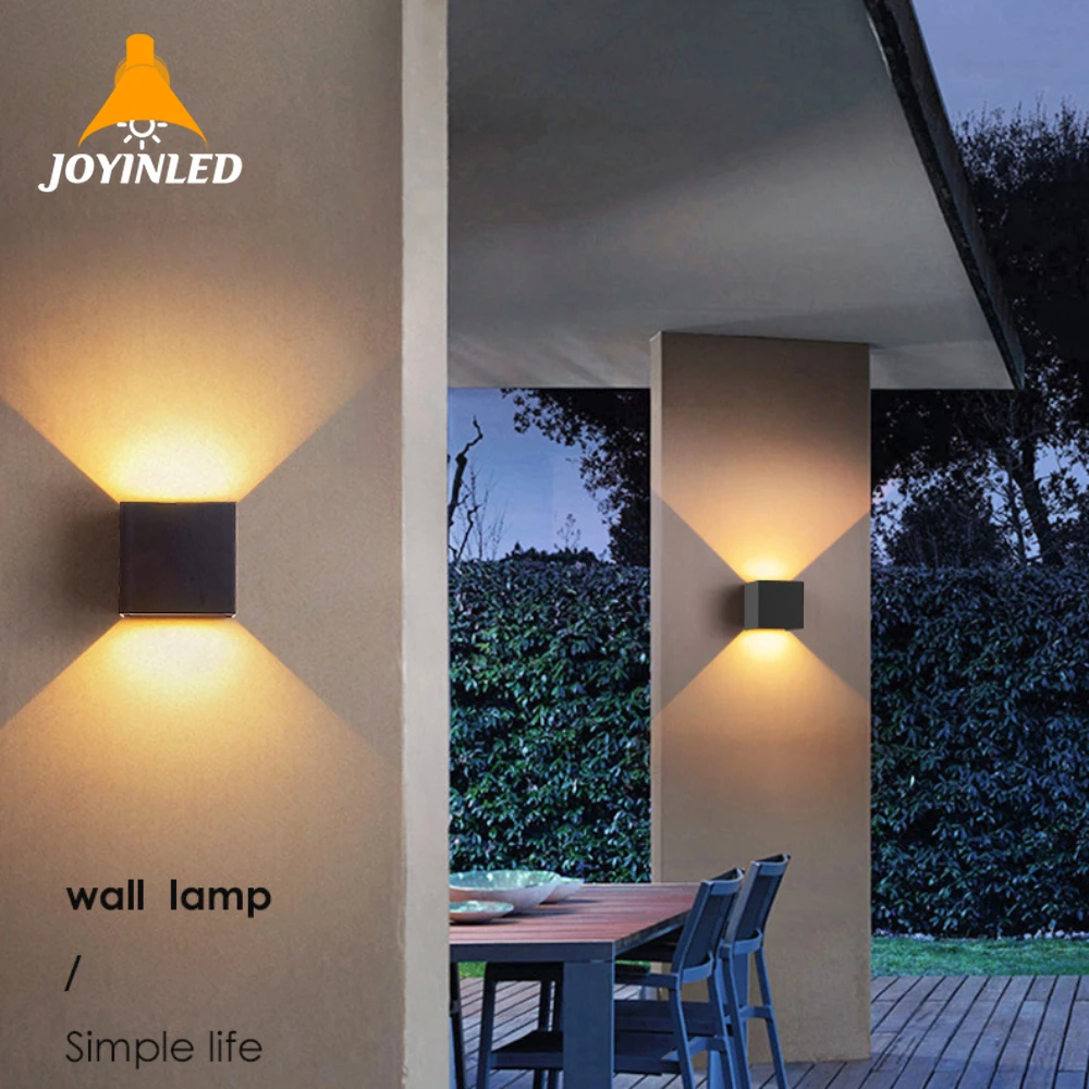 

Уличные Настенные светильники 12 Вт, современное светодиодное бра, внешнее алюминиевое освещение светильник, IP65, водонепроницаемое для крыльца, патио, гаража, заднего двора, сада