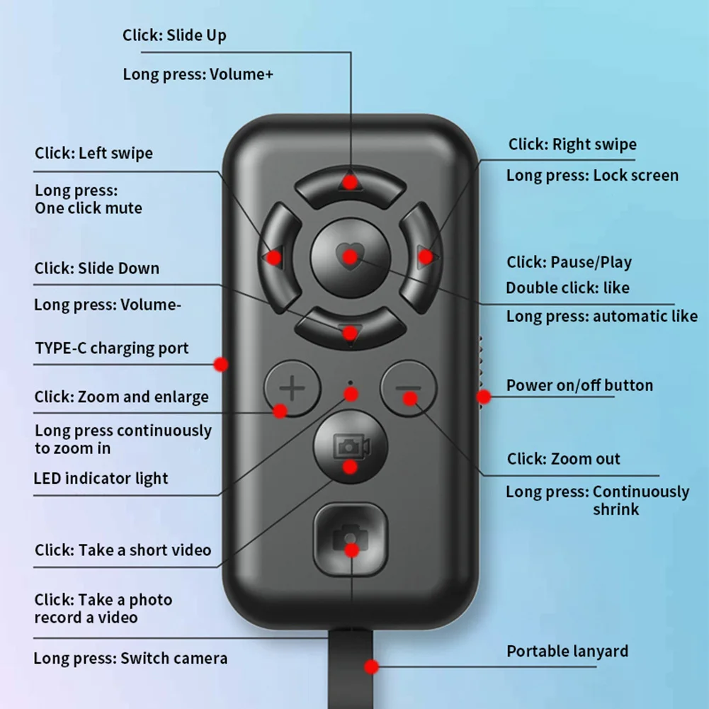 Bluetooth Remote Control for Mobile Phone Camera