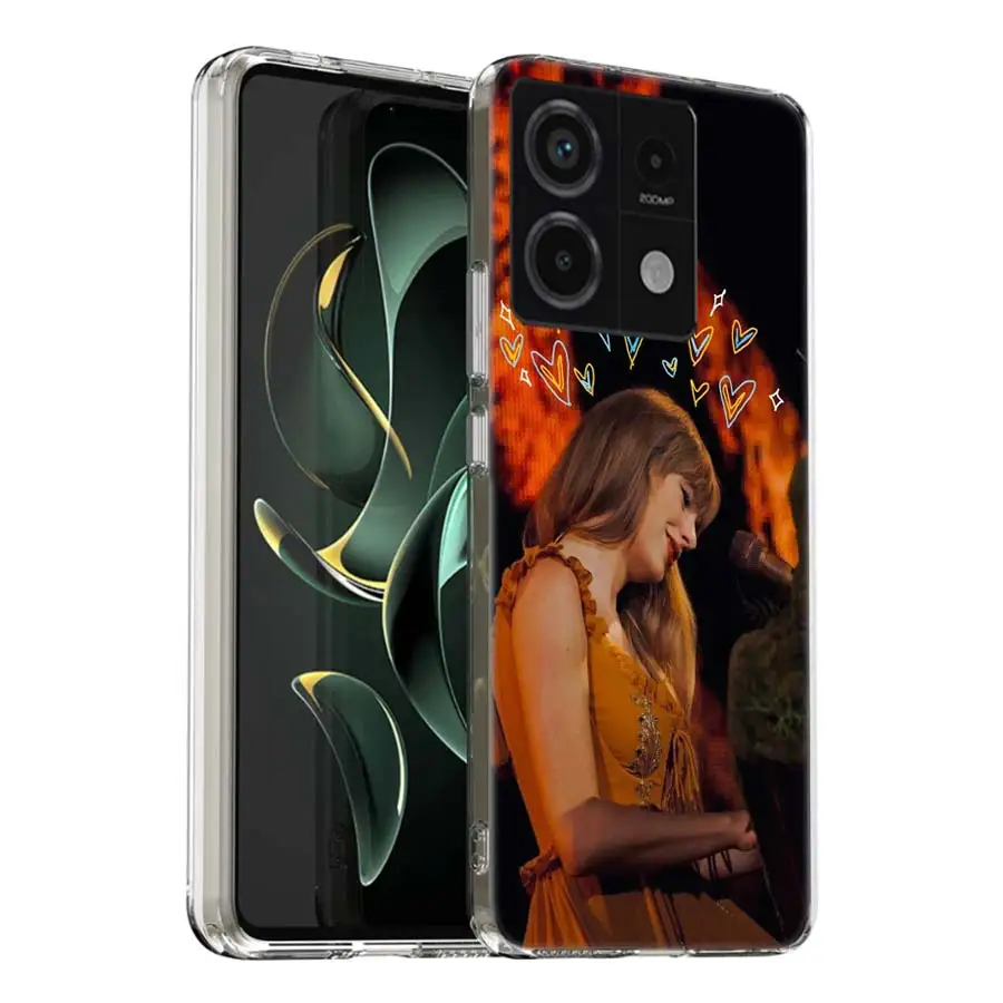 thumbnail image 1 of Funda transparente T-Taylors S-Swifts para Redmi Note 13 12 Pro+ Plus 5G 12S 12 12C 10 10A 10C 9 9A 9C 9T 8 8A K70 K60 K20 Coque Ca, 1 of 5