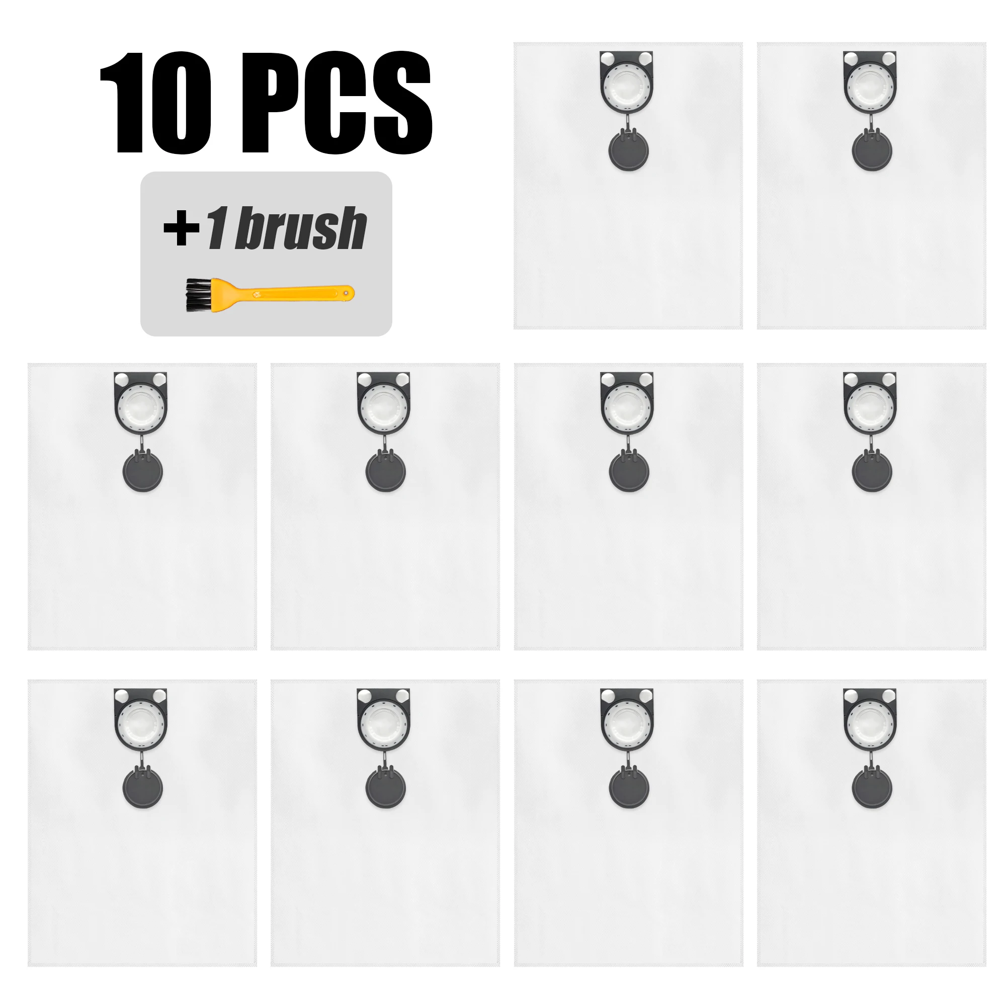 6/10 Pcs Bag +1 Brush Vacuum Cleaner Bags Compatible with Bosch GAS 25