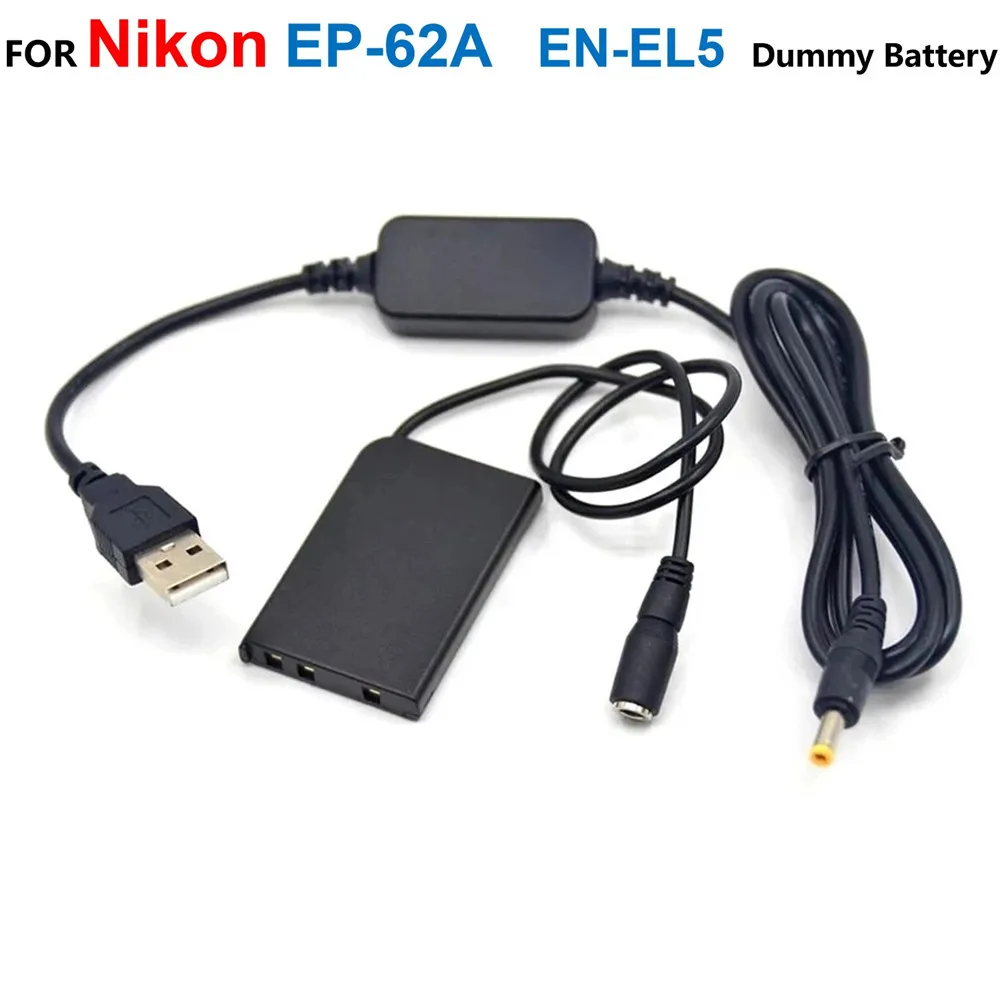 EP-62A DC Coupler Adapter EN-EL5 Dummy Battery+5V USB