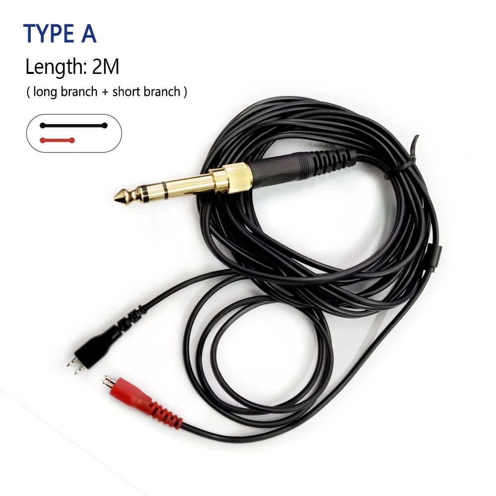 3.5MM + 6.35MM jack Headphone Upgrade Cable Audio Cable for SENNHEISER HD560 HD540 HD480 HD430 HD414 HD250 HD25