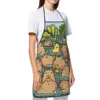 Funny A Pond Full Of Capybara Bib Apron Women Men Unisex Kitchen Chef Tablier Cuisine for Cooking Baking Gardening 3