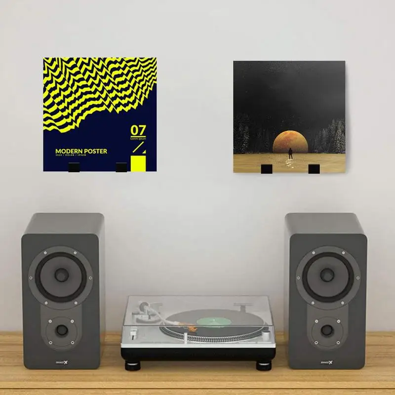 Vinyl Platenplank Muurbevestiging - Set Van 6, Ideaal Voor Het Presenteren Van Vinylplaten