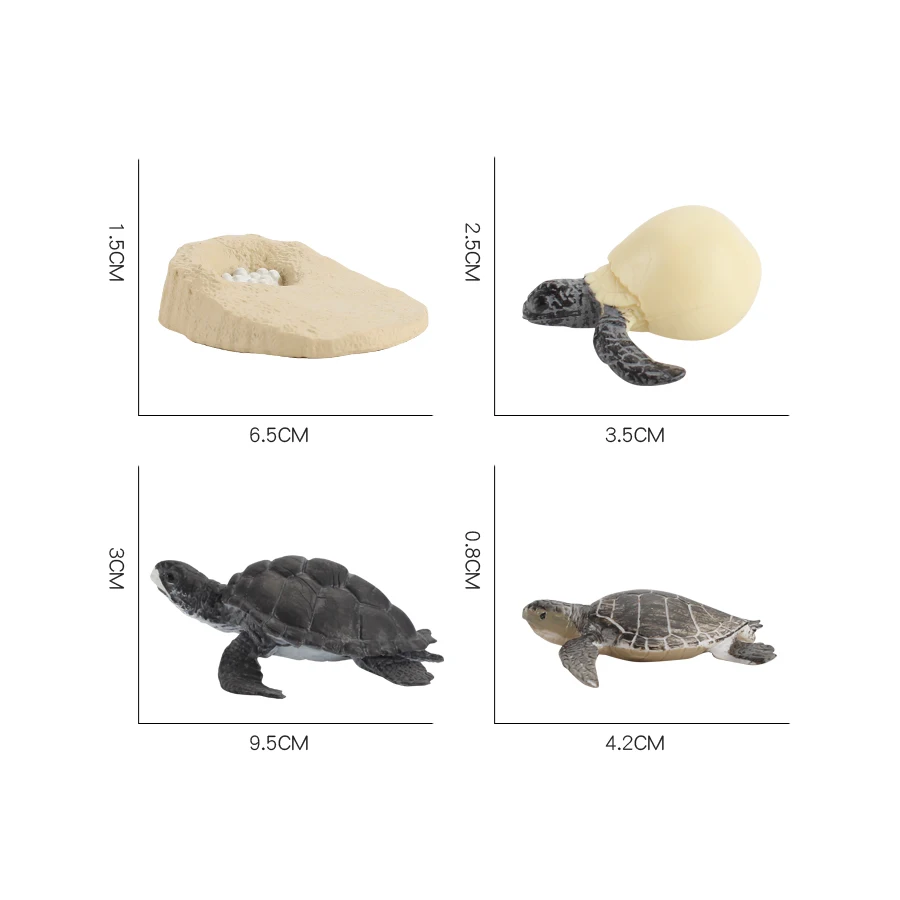 Turtle and Tortoise Action Figure Playset - Sea and Marine Animal Toy Collection