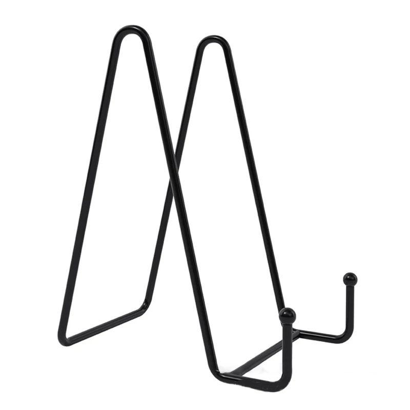 Plate Stands for Display Iron Easel Display Stand Holder Metal Frame for Pictures Photo Decorative Dish Tabletop Art Home Office 6