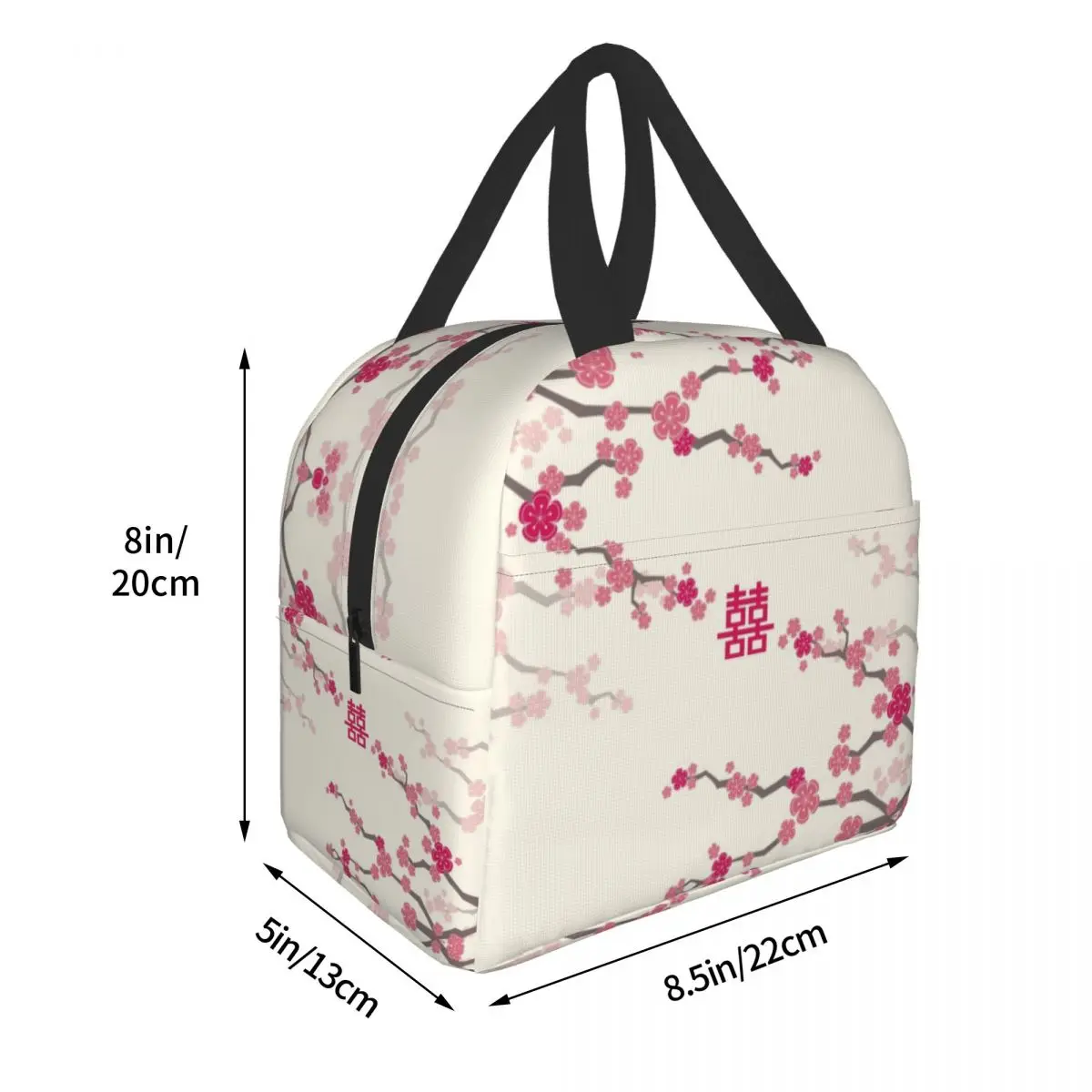 Japanese Sakura Cherry Blossoms Insulated Lunch Bags for Women Resuable Thermal Cooler Flowers Bento Box Kids School Children for lunch bag,bento bag,cooler bag