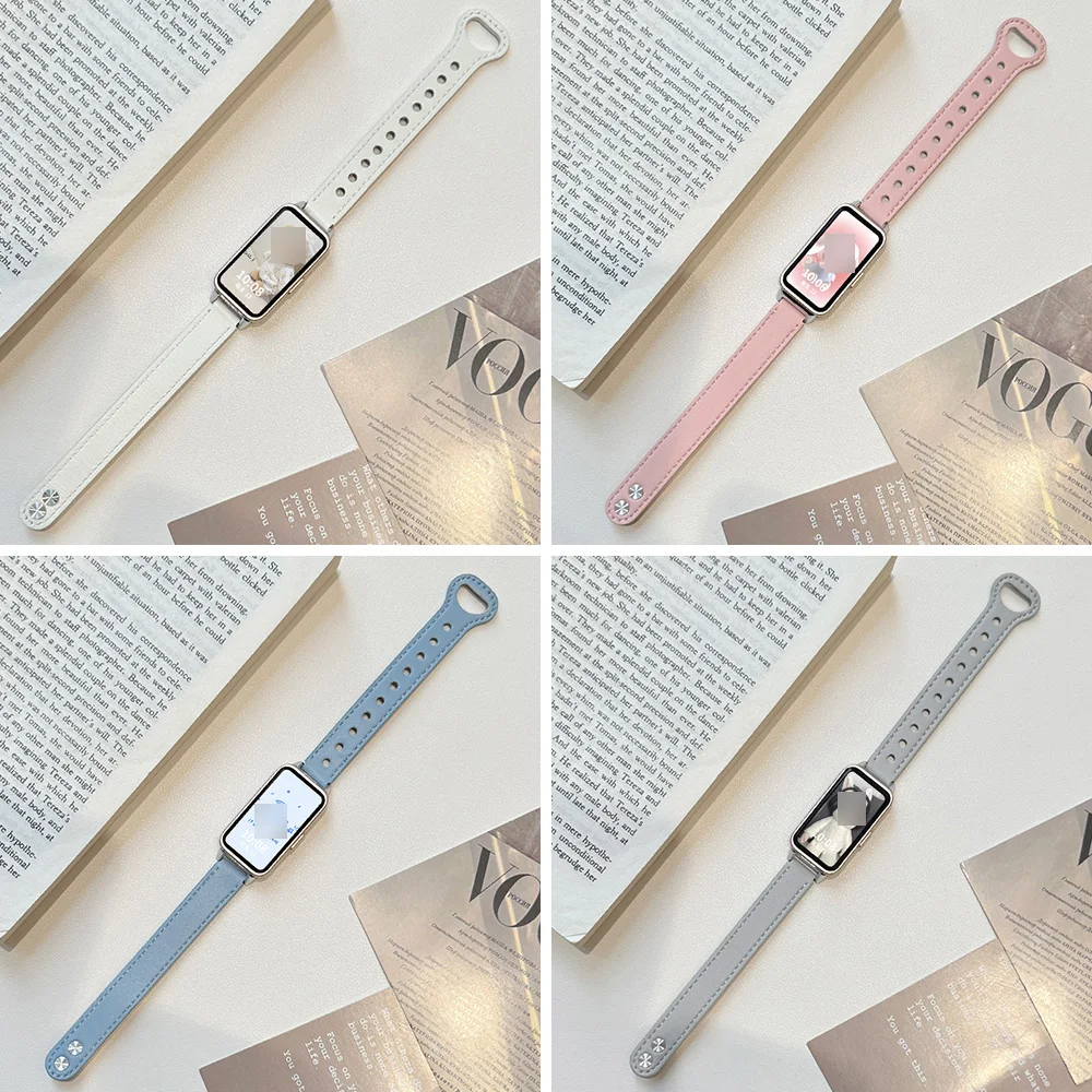 Elegant Leather Strap - Slim Women's Wristband Bracelet Smartwatch Accessory