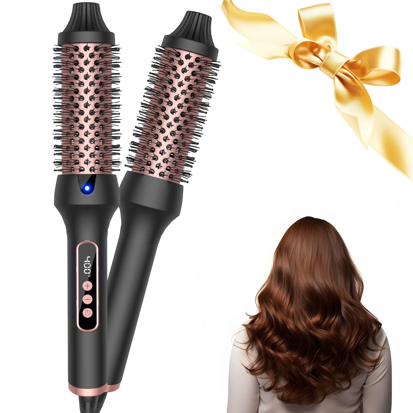 Heating Round Brush Thermal Brush Ceramic Curling Iron Hair Styling 