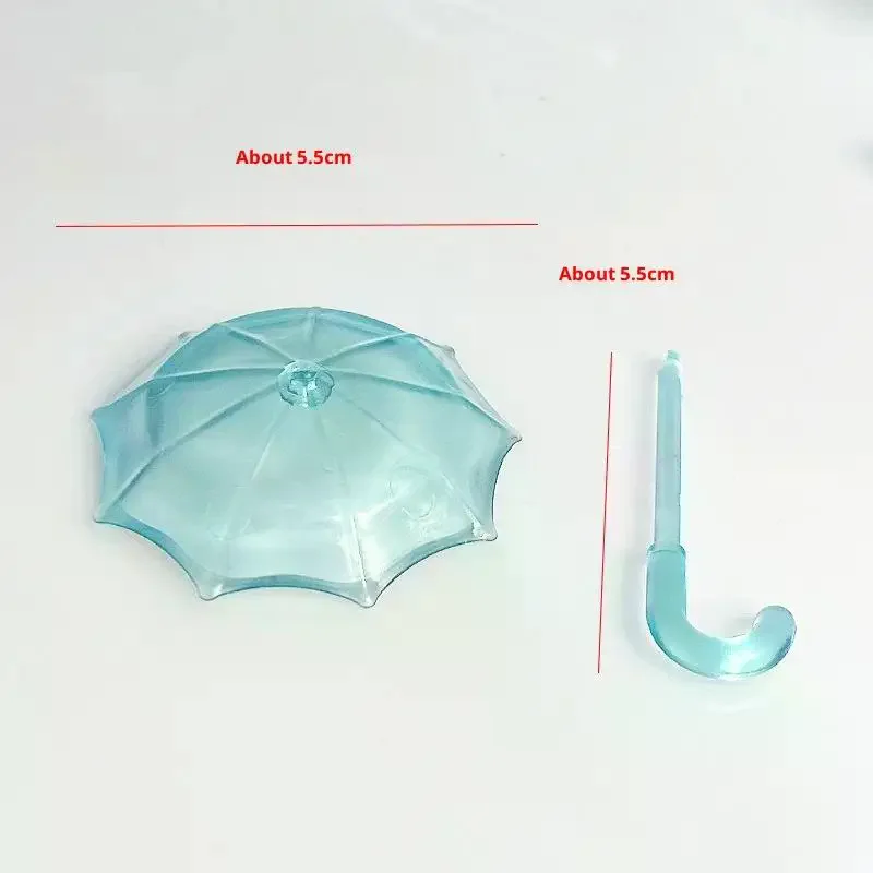1Pcs Mini Transparent Plastic Umbrella - Dollhouse Furniture Accessories Kids Play Toy Creative Home Decoration Dollhouse Decor
