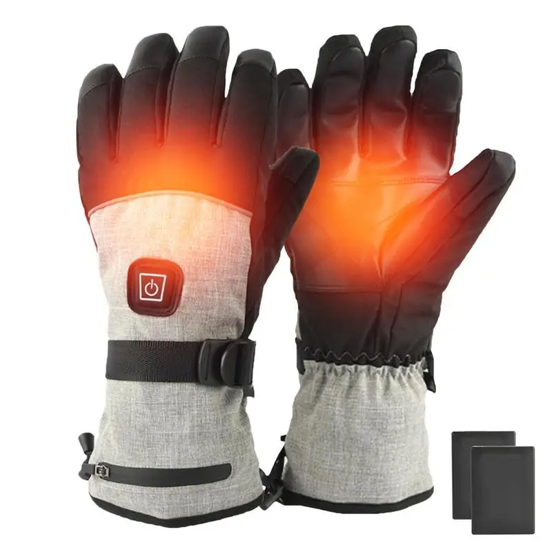 

Heating Gloves Winter Heated Gloves Snowboarding Gloves Three-speed Thermostat Long Heating Time Sensitive Touch Screen Soft