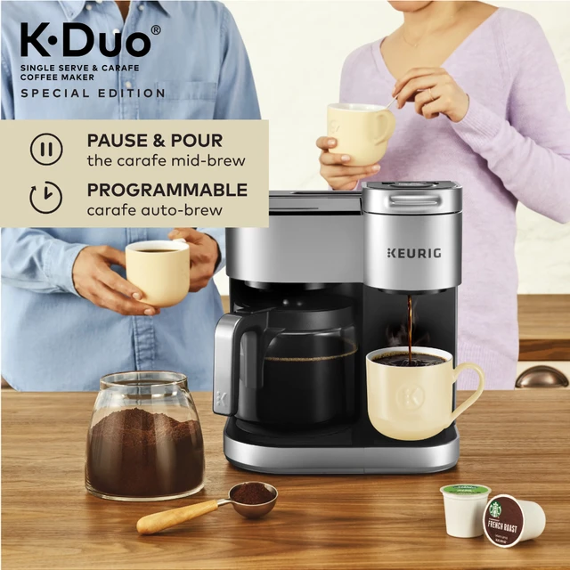 Keurig K-Duo Essentials Single Serve K-Cup Pod & Carafe Coffee Maker, Black coffee  maker machine - AliExpress