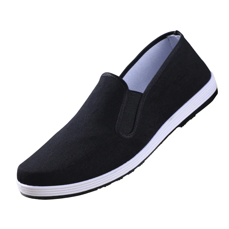 Beijing Men's Cloth Shoes New Style Work Shoes Rubber Sole Black Cloth Shoes One Step Work Shoes round Toe Breathable Wear Re... 5