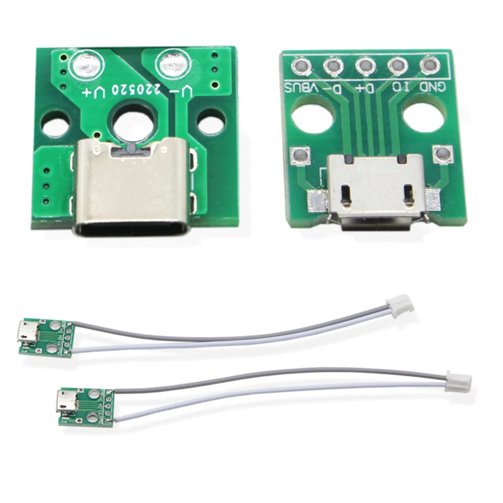 5 Pz Micro Mini USB USB A Maschio USB 2.0 3.0 A Femmina USB B Connettore di Interfaccia a 2.54mm DIP PCB Convertitore Adattatore Breakout Board acquista in modo economico - spedizione