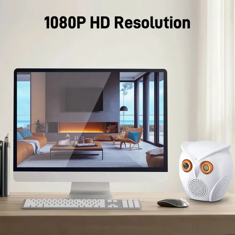 Small Surveillance Camera Wifi 2MP HD Smart Home IP Camcorder Baby Moniton Security Night Vision Two Way Audio Remote Monitoring 6