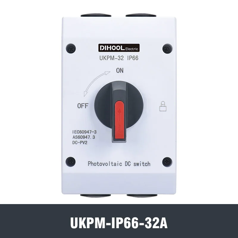Interruttore Isolatore Solare DC 1000V 32A - IP66 Impermeabile Con Controllo Intelligente Per Impianti Fotovoltaici