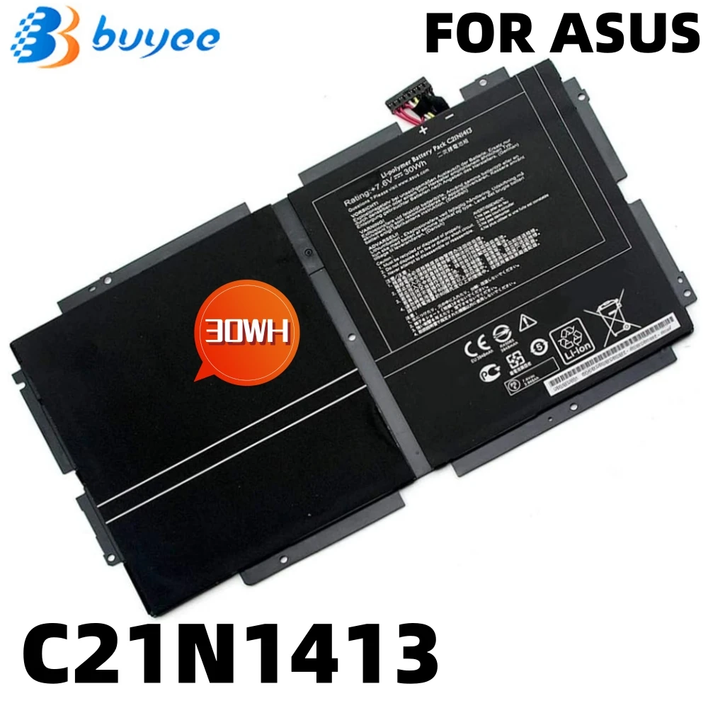 

New Genuine C21N1413 C21Pn9H Laptop Battery For Asus Transformer Book T300FA-1A T300FA R305 Series Notebook 30WH 7.6V 3940MAH