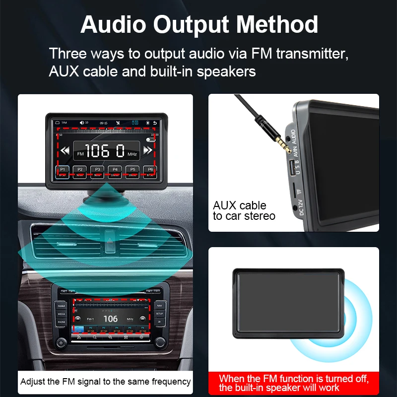 7inch Car Monitor Radio Multimedia Bluetooth Video Portable Player Universal Wir