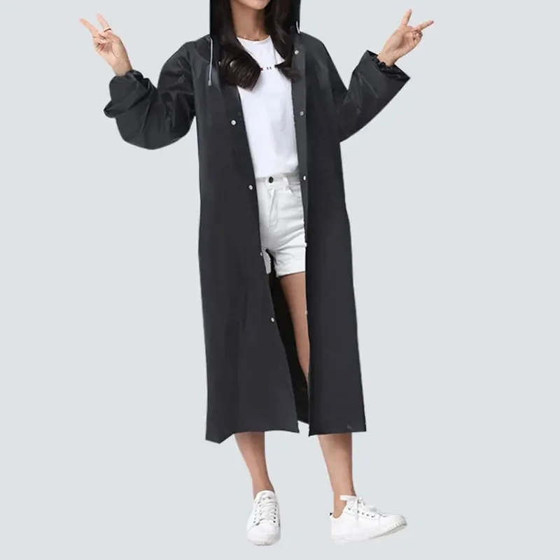 EVA Raincoat Adult Kids Thickened Waterproof Outdoor Hiking Reusable raincoat poncho