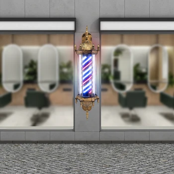 Rotating Vintage LED Barber Pole Light 1