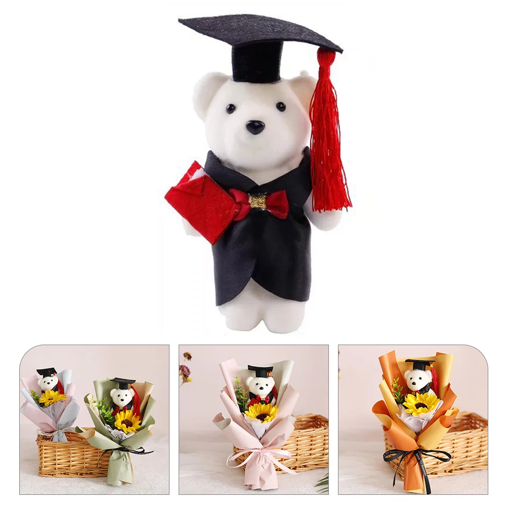 Bears Animals Dolls Graduation Gifts Graduation Bear For Bouquet Decor Bouquet Packaging Materials Graduation Gifts silver wire tie cake gift bag sealing string bouquet tie flower shop packaging materials