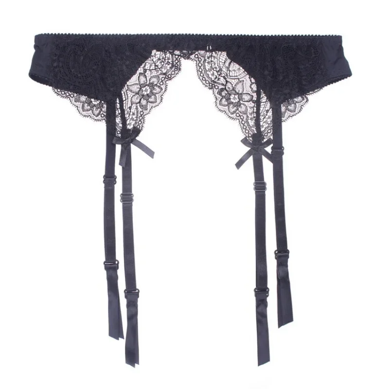 Women Sexy Lingerie Plus Size Lace Garter Suspenders Transparent Underwear Adjustable Double Breasted Waist Belt for Stockings lace garter belt garter belt