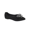 2023 Spring and Autumn New Fashion Bow Pointed Flat Bottom Bean Shoes Korean Versatile Casual Women's Shoes 6