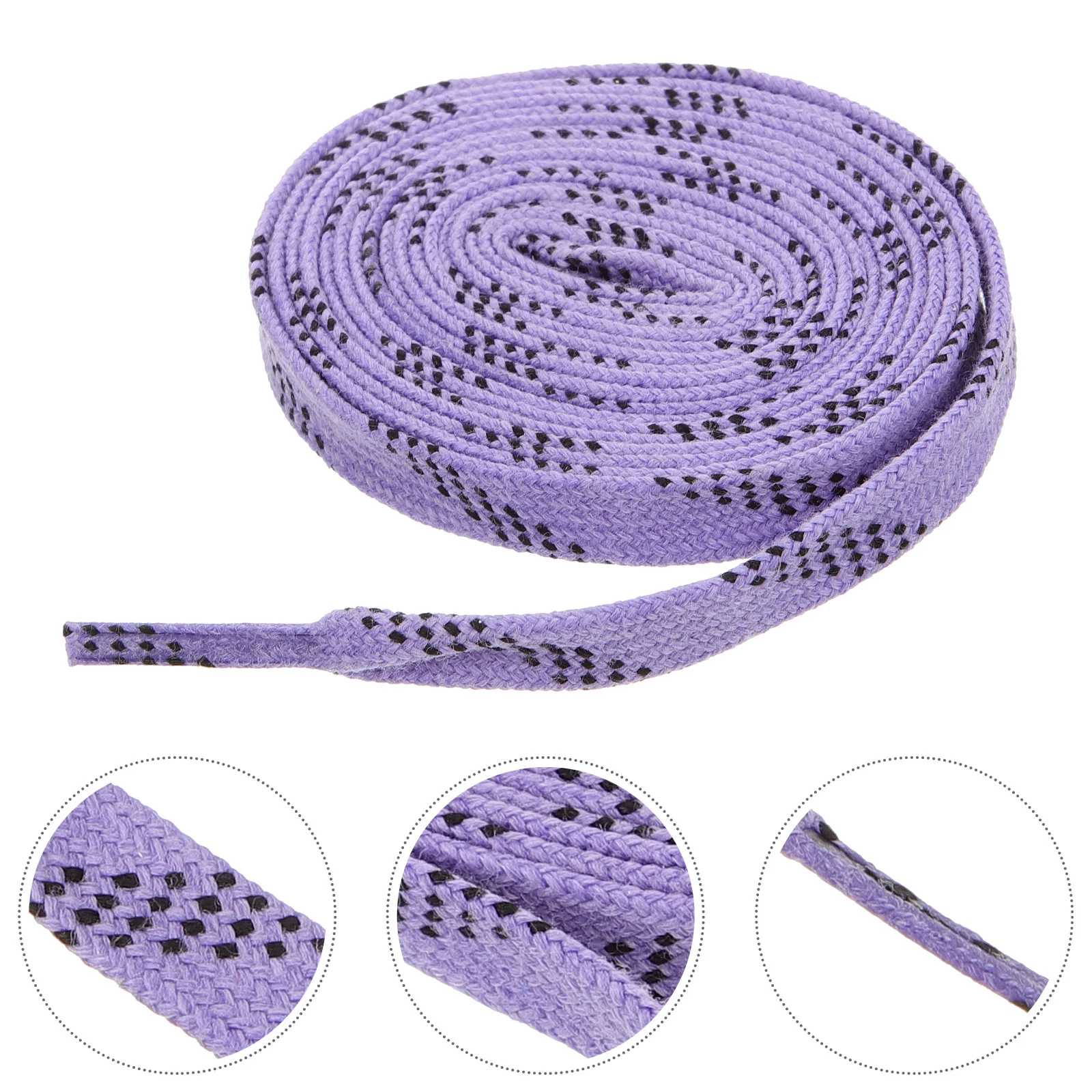 Purple Wax Laces Durable Hockey Skate Laces Ice Skates Roller Skates Sports Shoe Wear Resistant Team Sports