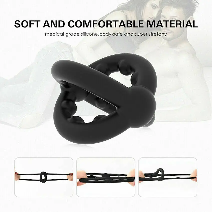 Semen Cock Penis Ring Flash In The Night Reusable Silicone Scrotum Penis Enlargement Delay Ejaculation Men Masturbation Toy Penis Rings