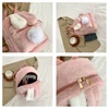 Rabbit Plush Backpacks For Women Winter Mini Fluffy Shoulders Bag Doll Knapsack Y2K Packbag Furry Rucksack Bunny Fur Mochila Ins 5