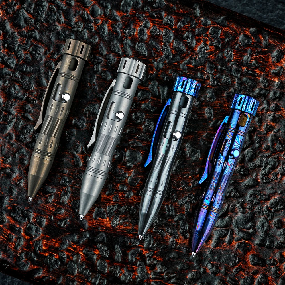 MecArmy TPX10 티타늄 볼트 액션 전술 펜, CNC 정밀 가공 필기 펜, LAMY M22 리필 사용, 야외 자기 방어