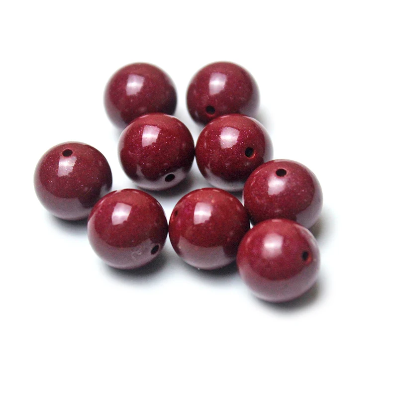 5A 천연 진사 6-14mm Zinnober  Vermilion 단일 라운드 비즈 DIY 쥬얼리 소재 루즈 비즈 팔찌 목걸이