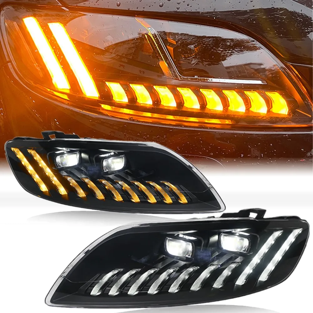 

2pc Led Headlights For Audi Q7 2006-2015 Accessories Car Modified Q8 Style DRL Turn Signal Headlamp Assembly
