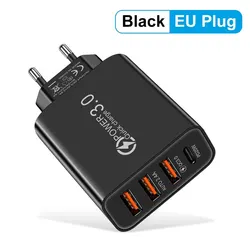 Total 20W Multi - Port USB PD Wall Charger Adapter - EU Black