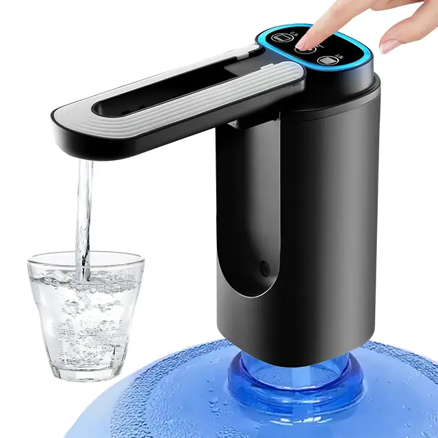 Pompe à bouteille d'eau, distributeur d'eau automatique pour bouteille de 5 gallons, charge de Type C, pompe distributrice d'eau électrique Portable (noir) 1