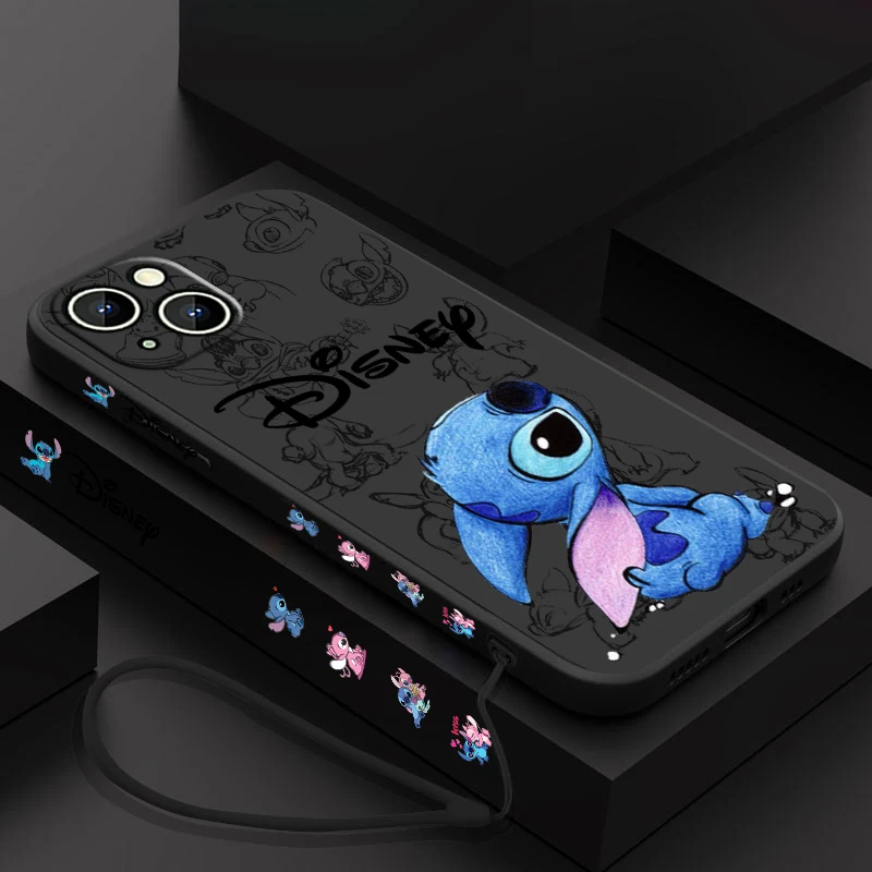 thumbnail image 1 of Disney-funda de teléfono de puntada para Apple, funda suave de cuerda líquida para iPhone 15 14 13 12 11 Pro Max Plus 8 7 SE, 1 of 5