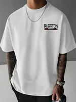 T-shirt d'été pour homme avec imprimé motif Racing haut de gamme, 100% coton respirant, col rond, style streetwear tendance 4