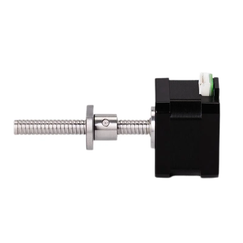 카이풀 NEMA 17 리니어 스테퍼 모터 1.8도 26N.cm 1.5A 볼 스크류 리드 2mm 스트로크 102mm 너트 스토퍼 포함 3D 프린터 CNC용