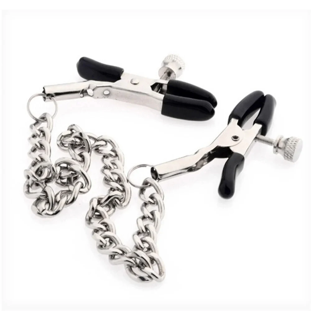 Metal Nipple Clamp Metal Chain for Women Fetish Breast Clamps Labia Clip Stimulation Massager Bdsm Bondage Sex Products Adult