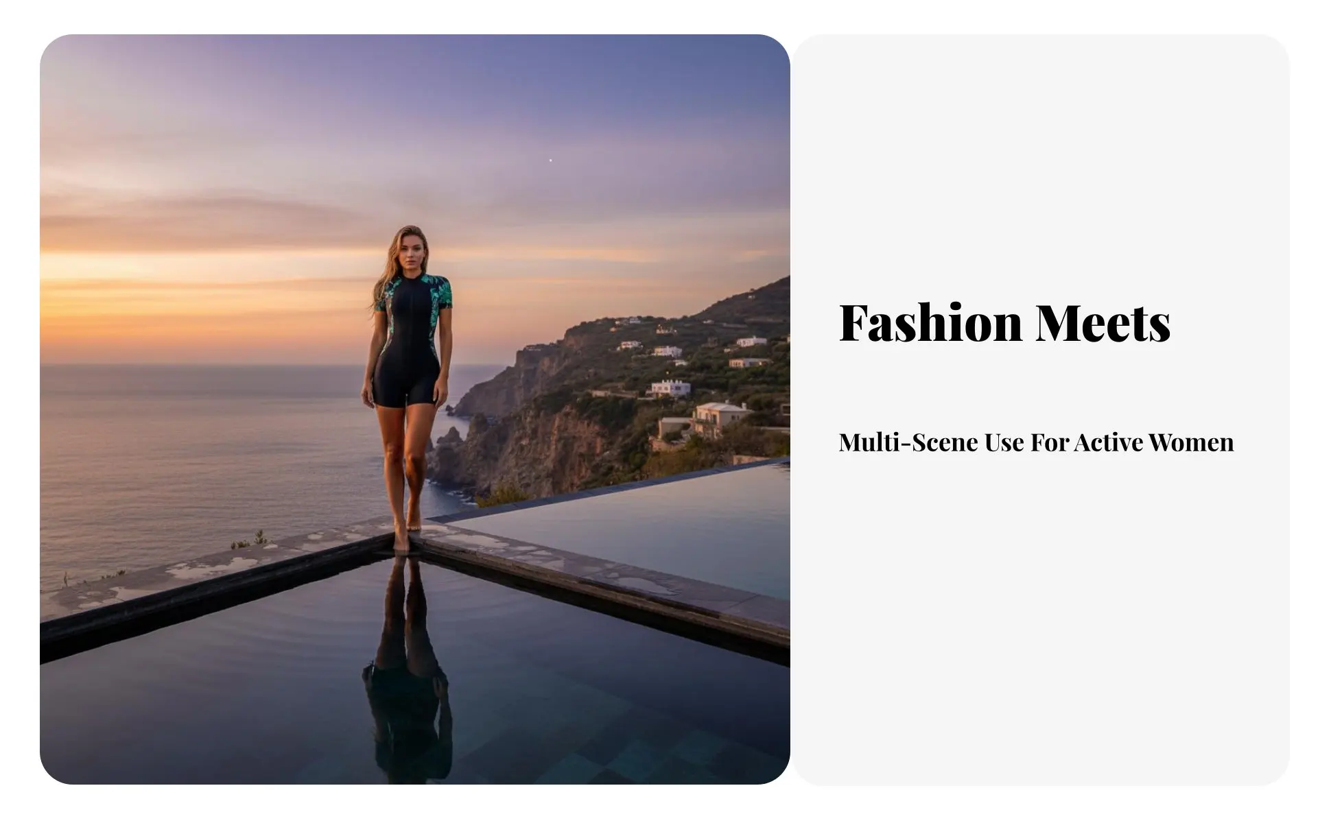 Short Sleeve Zip up Water Suit Sun Protection Front Fastener Boyshort Aquatic Suit women's Athletic Aquatic Ming Attire Full