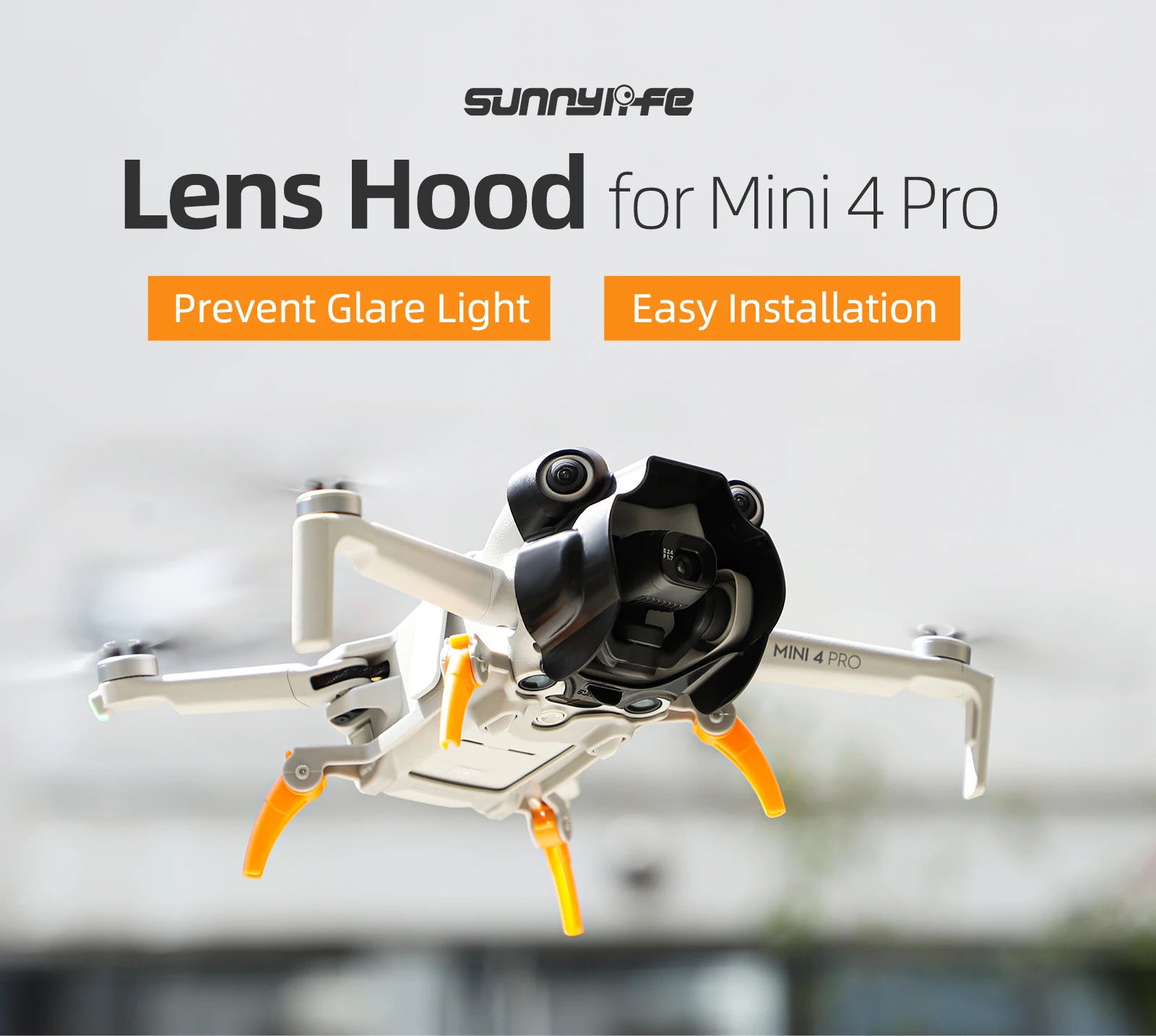 

For DJI Mini 4 Pro Lens Hood Gimbal Protection Anti-Glare Lens Sun Cover Accessories