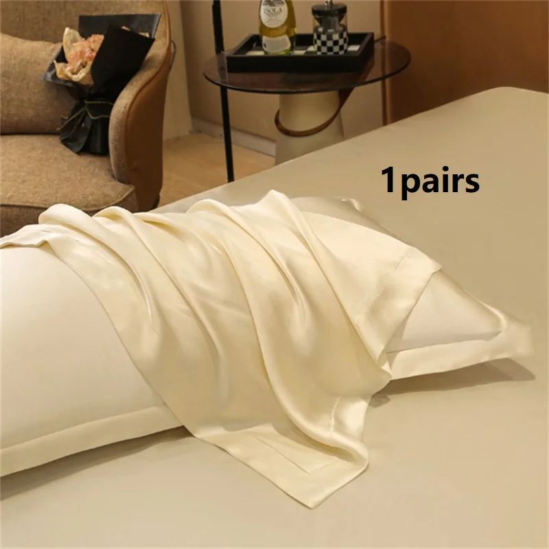 25 Momme Natural two-sided Mulberry Silk Pillowcase Luxury Silky Envelope Pillow Case for Hair and Skin 48X74CM