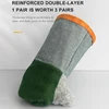 WYNN'S 1 Pair Leather Work Gloves Cowhide Working Glove Stick Welder Heat Fire Resistant Mitts for Welding Cutting Hand Tools 4