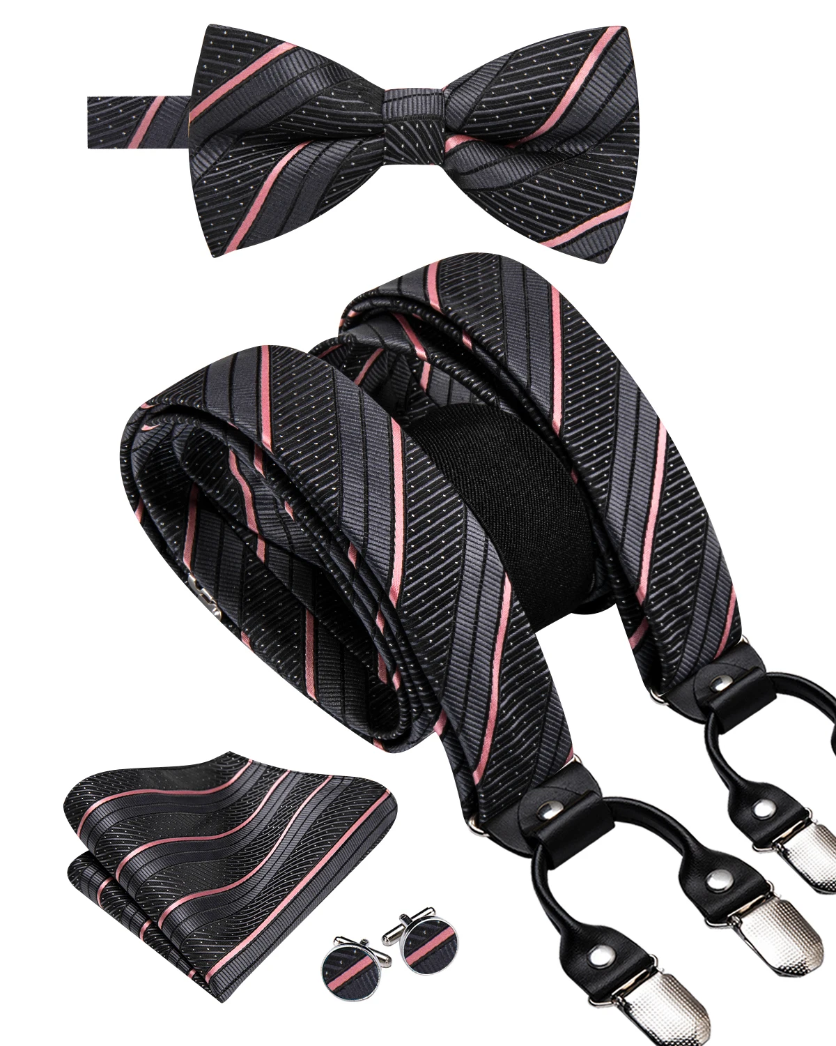 USAヴィンテージ シルク サスペンダー Hi-tie-メンズヴィンテージシルクサスペンダーセット,ゴールド