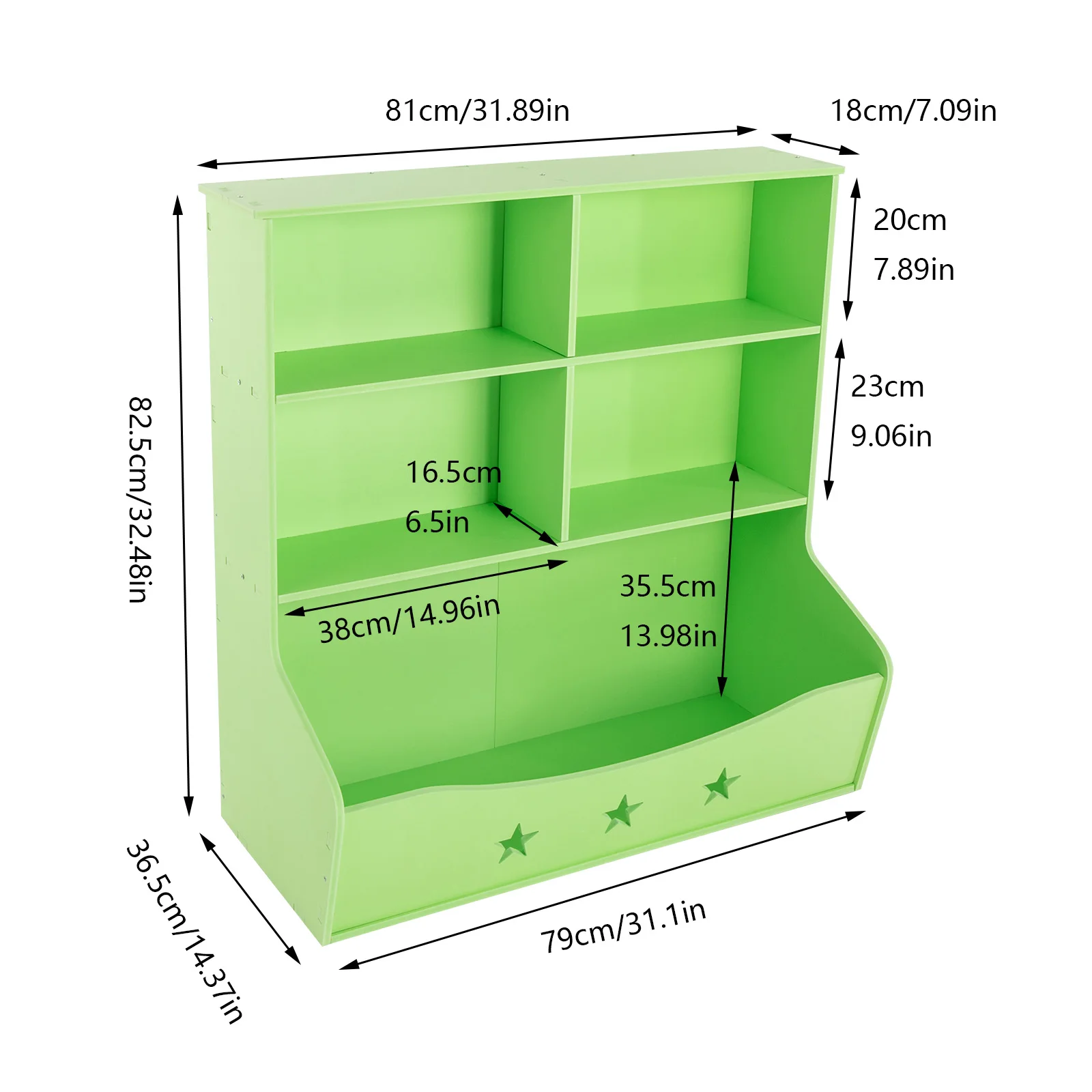 Kids’ 3-Tier Bookcase & Toy Shelf Organizer 3