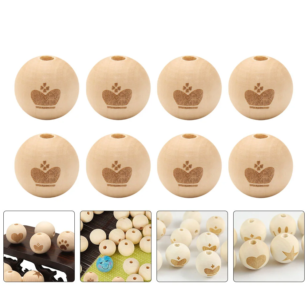 

50 Pcs Manual Log Color Wooden Beads Charm Bracelets DIY Lotus Tree Accessories