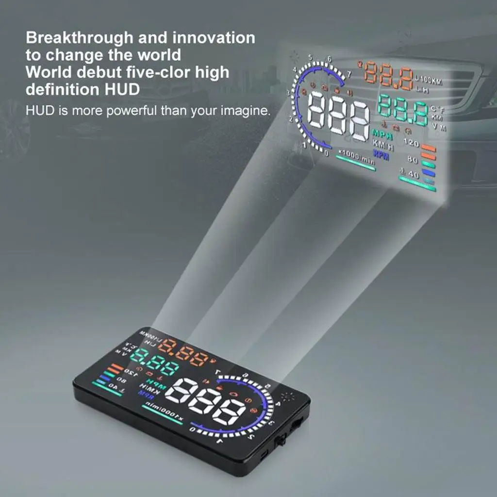 ڵ HUD  ÷, OBD II ӵ , Ƽ ÷ ũ A8, 5.5 ġ