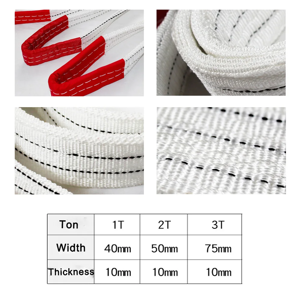  Eslinga de elevación, eslingas de grúa de resistencia al  desgaste, 2.953 in de ancho, carga 3T para equipos de elevación (6.6 ft  (6.56 pies)) : Industrial y Científico