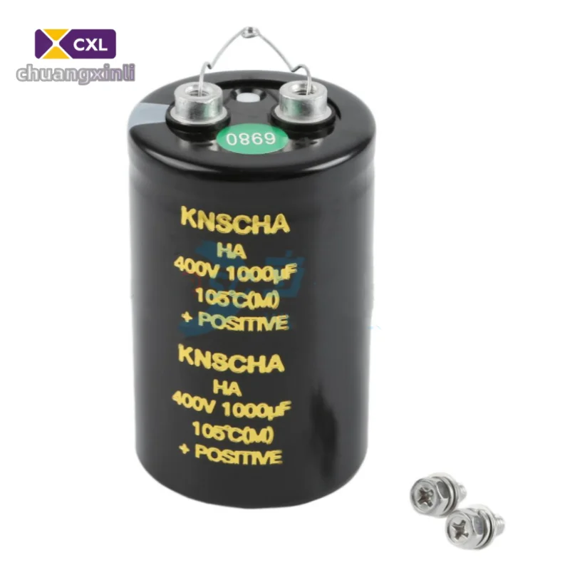 1 PCS / LOT 184EC013 1000uF ± 20% 400V three-piece set Bolted aluminum electrolytic capacitor diameter 51mm length 80mm