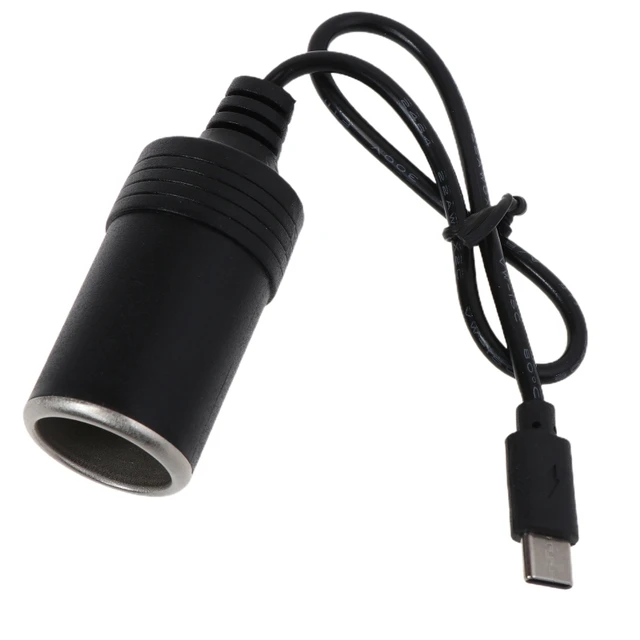 USB C PD Type C Male to 12V Car Cigarette lighter Socket Female